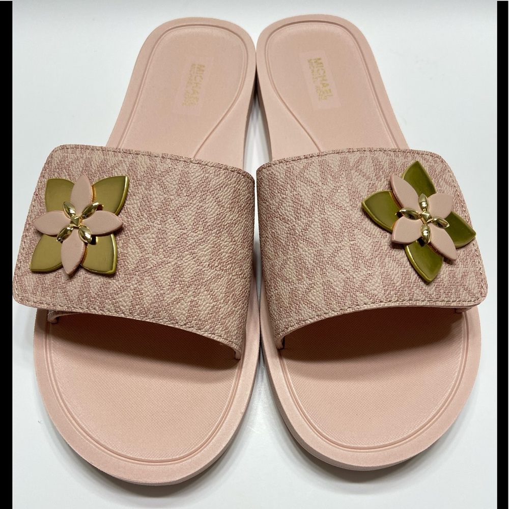 NEW Michael Kors Mini MK Logo Womens Summer Slide - Picture 3 of 11